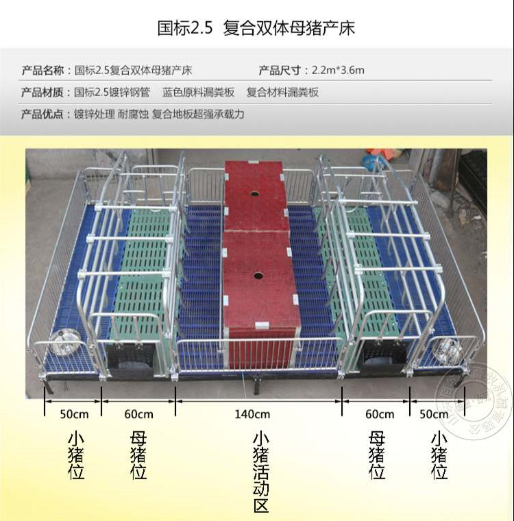 佰牧興雙體母豬產床